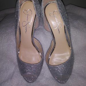 NWOT Jessica Simpson rhinestone platform heels